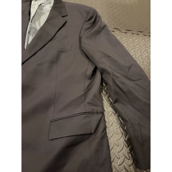 Rare Vtg Hugo Boss Blazer Mens 44R Black Two Button Suit Jacket Classic $700 - Picture 4 of 16